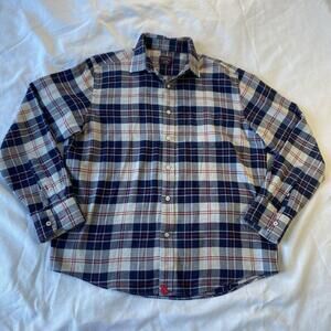 UNTUCKit Blue and White Plaid Casual Button Down Shirt